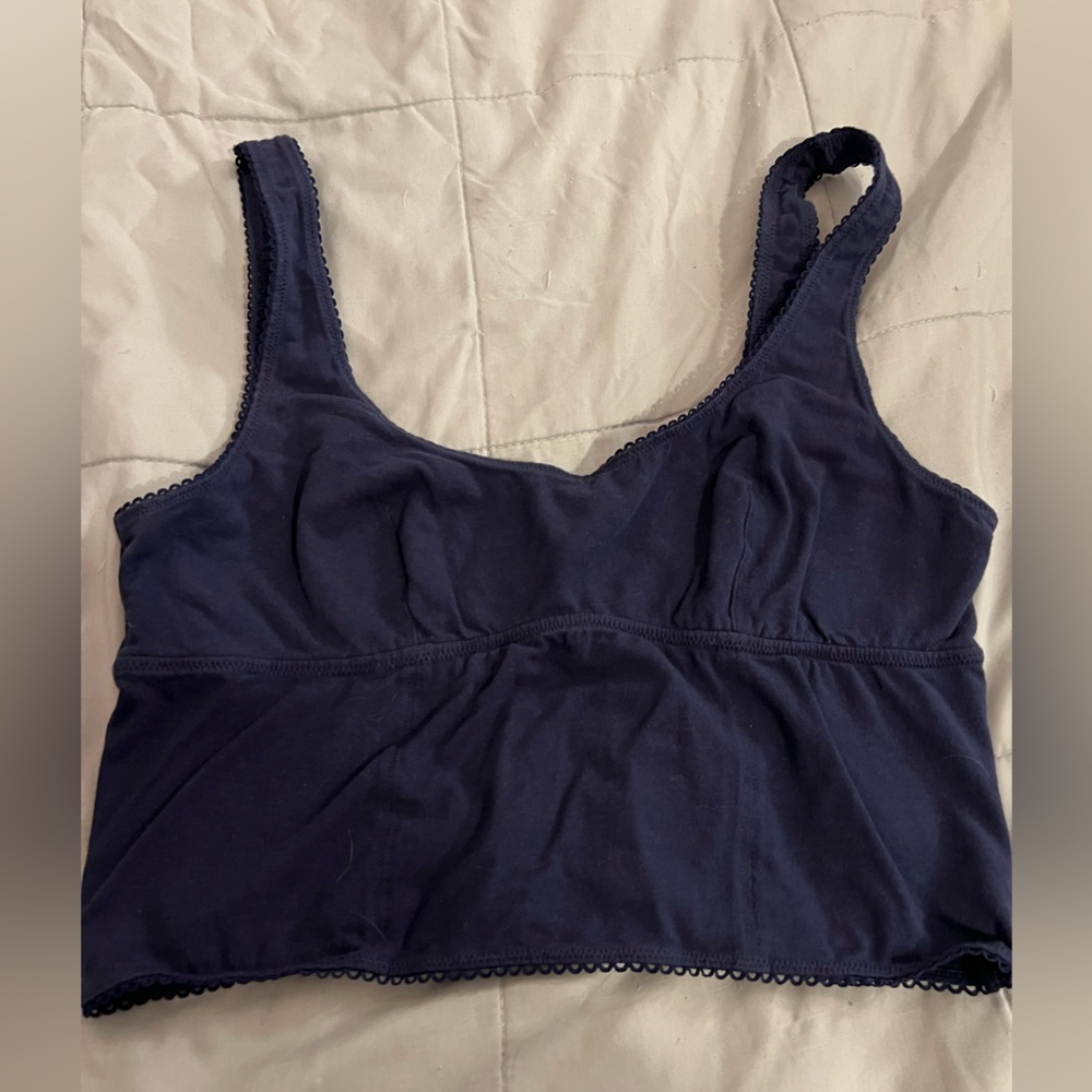 Aerie Superchill Bralette Navy Blue